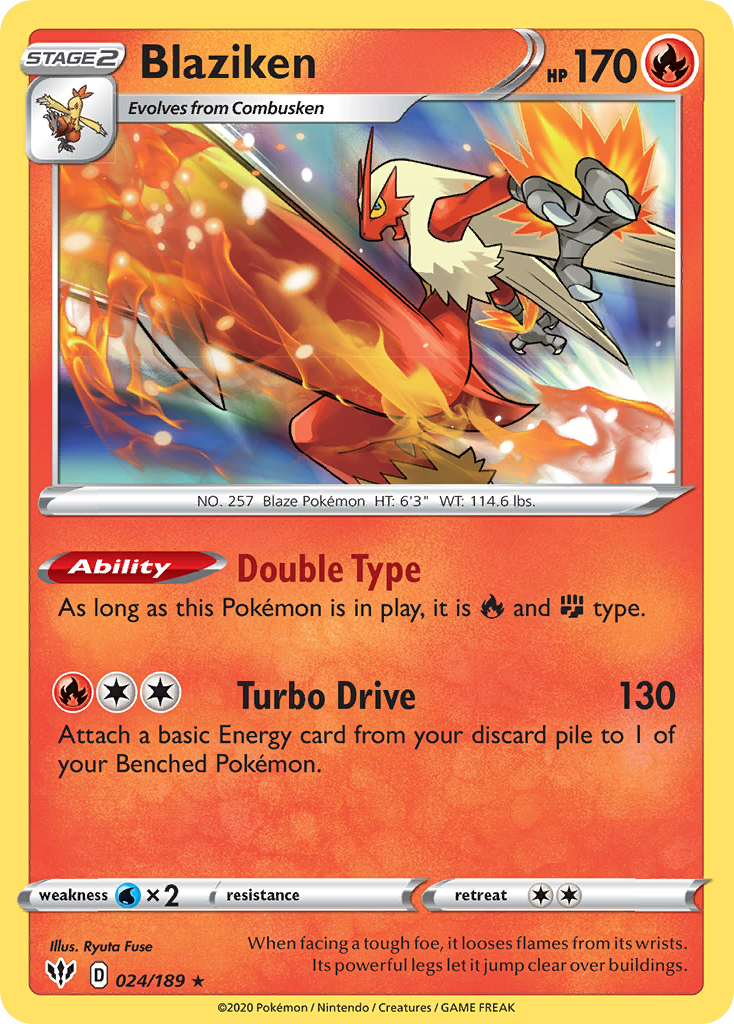 Blaziken (024/189) [Sword & Shield: Darkness Ablaze] | Total Play