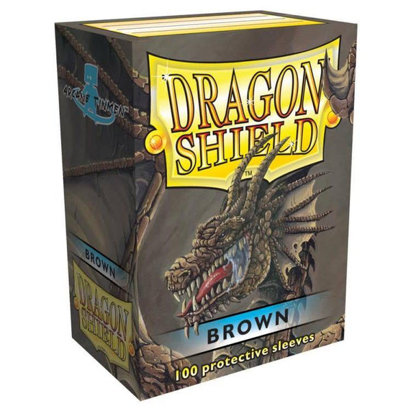 Dragon Shield: Standard 100ct Sleeves - Brown (Classic) (Older Box Art) | Total Play