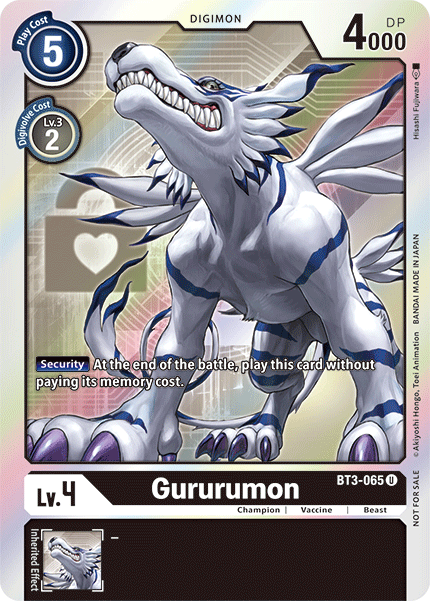 Gururumon [BT3-065] (Buy-A-Box Promo) [Release Special Booster Ver.1.5 Promos] | Total Play