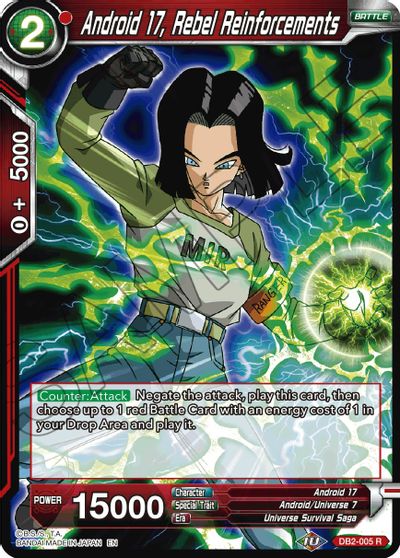 Android 17, Rebel Reinforcements (Reprint) (DB2-005) [Battle Evolution Booster] | Total Play