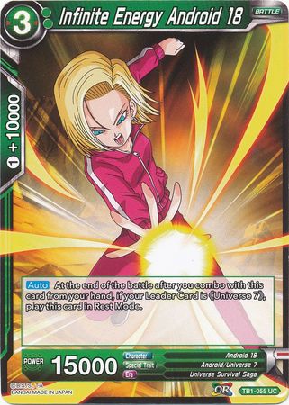 Infinite Energy Android 18 (TB1-055) [The Tournament of Power] | Total Play
