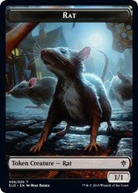 Rat // Food (17) Double-Sided Token [Throne of Eldraine Tokens] | Total Play