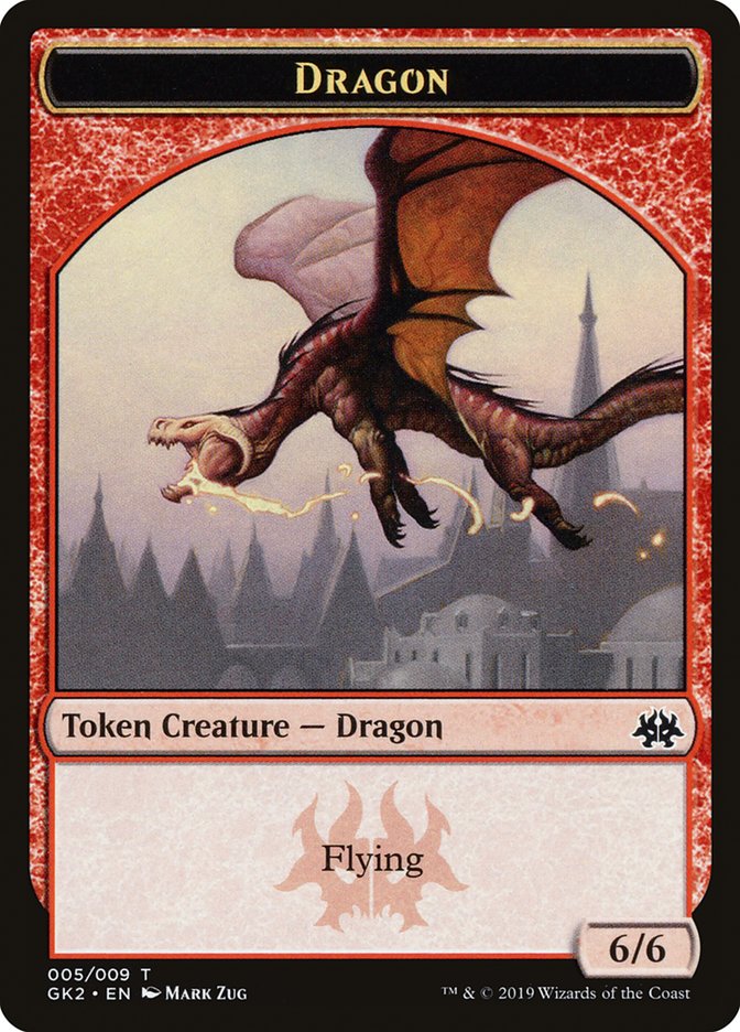 Dragon // Goblin Double-Sided Token [Ravnica Allegiance Guild Kit Tokens] | Total Play