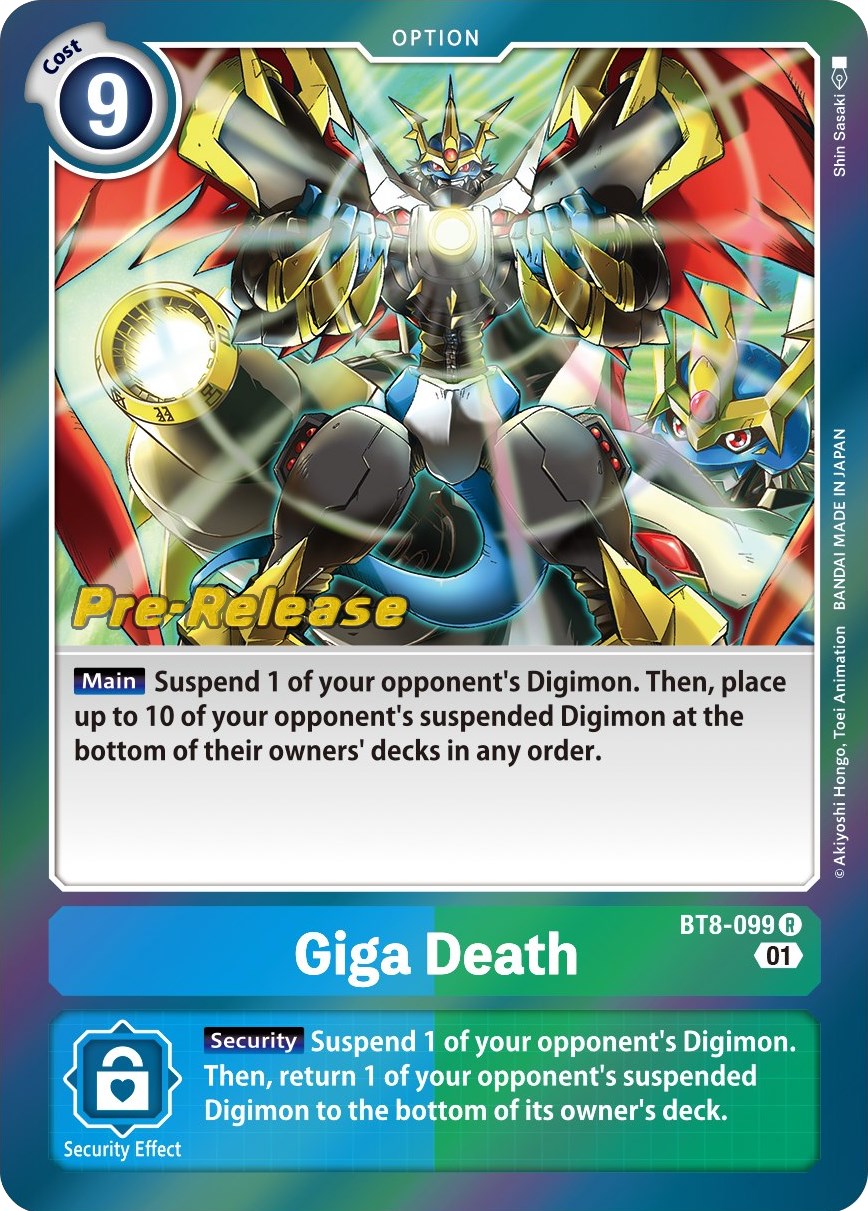 Giga Death [BT8-099] [New Awakening Pre-Release Cards] | Total Play