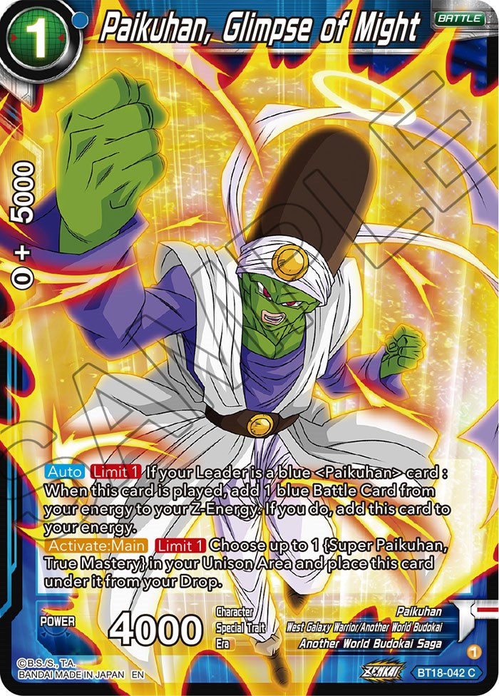 Paikuhan, Glimpse of Might (BT18-042) [Dawn of the Z-Legends] | Total Play