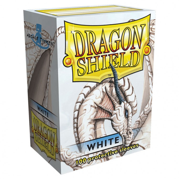 Dragon Shield: Standard 100ct Sleeves - White (Classic) | Total Play