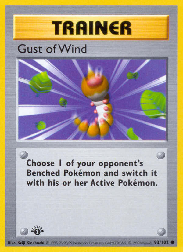 Gust of Wind (93/102) (Shadowless) [Base Set 1st Edition] | Total Play