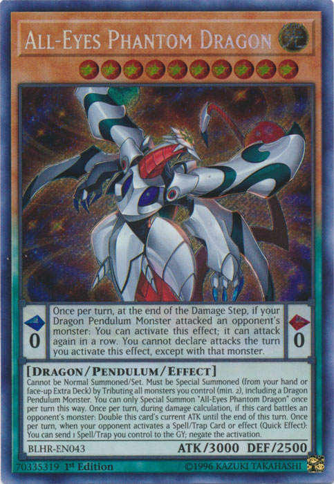 All-Eyes Phantom Dragon [BLHR-EN043] Secret Rare | Total Play