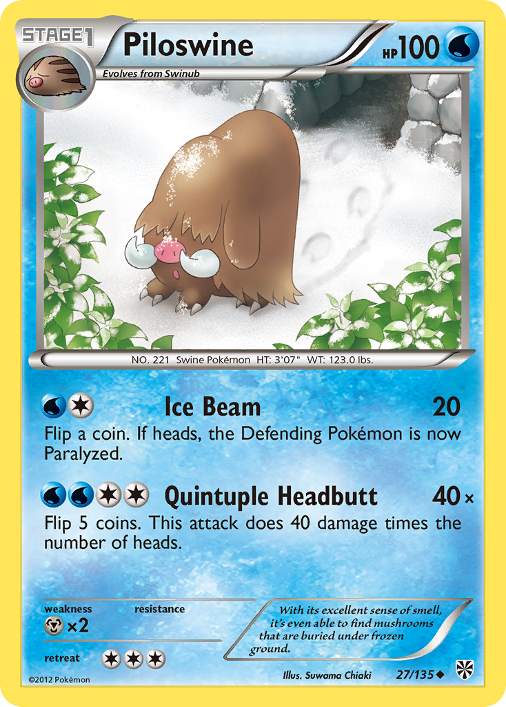 Piloswine (27/135) [Black & White: Plasma Storm] | Total Play