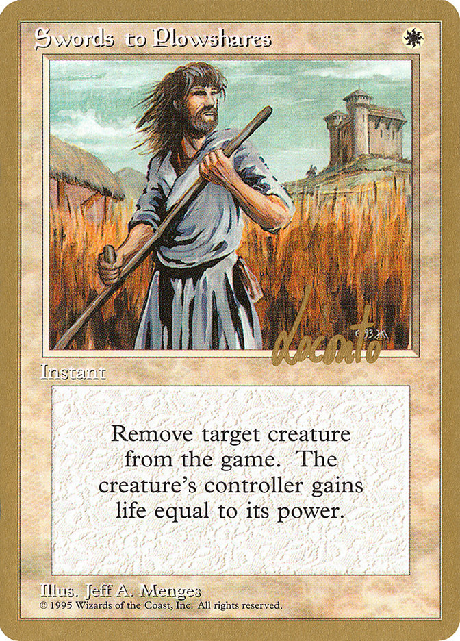 Swords to Plowshares (Michael Loconto) [Pro Tour Collector Set] | Total Play