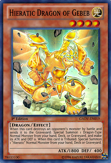 Hieratic Dragon of Gebeb [GAOV-EN019] Super Rare | Total Play