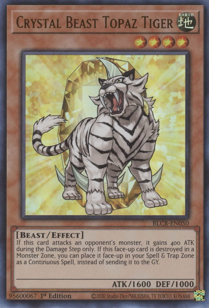 Crystal Beast Topaz Tiger [BLCR-EN050] Ultra Rare | Total Play