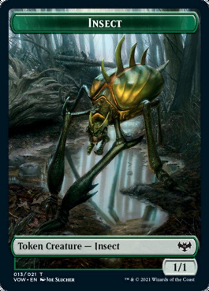 Insect // Spirit Cleric Double-Sided Token [Innistrad: Crimson Vow Tokens] | Total Play