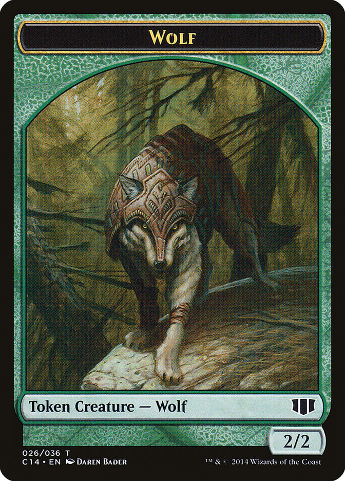 Treefolk // Wolf Double-Sided Token [Commander 2014 Tokens] | Total Play