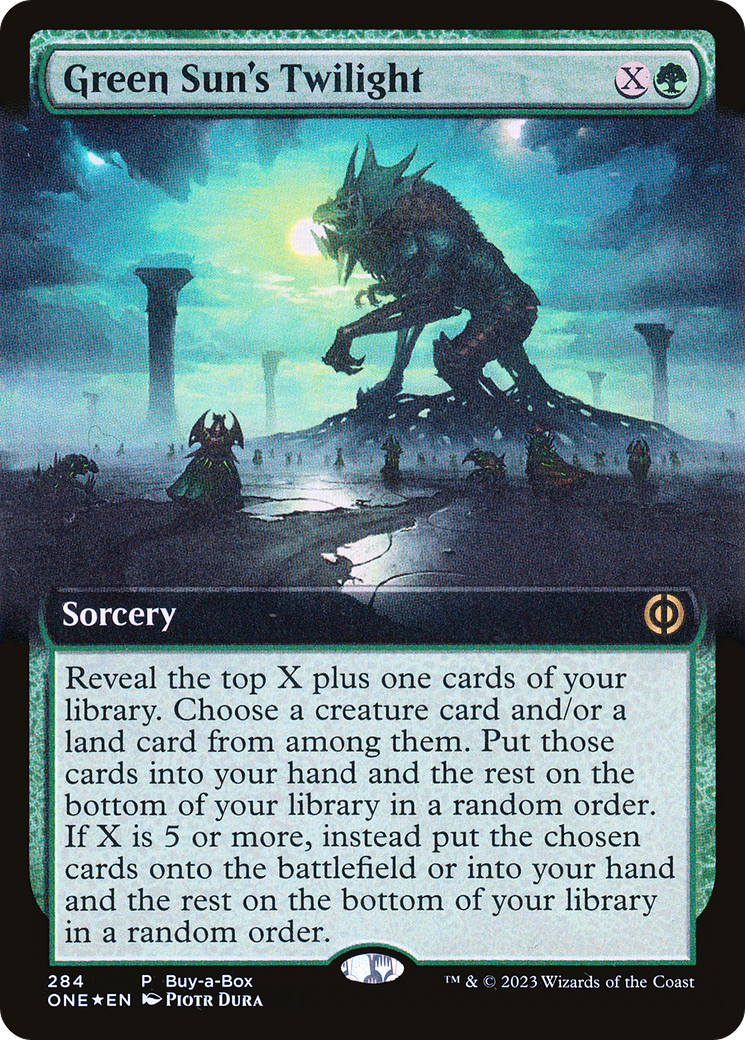 Green Sun's Twilight (Buy-A-Box) (Extended Art) [Phyrexia: All Will Be One] | Total Play