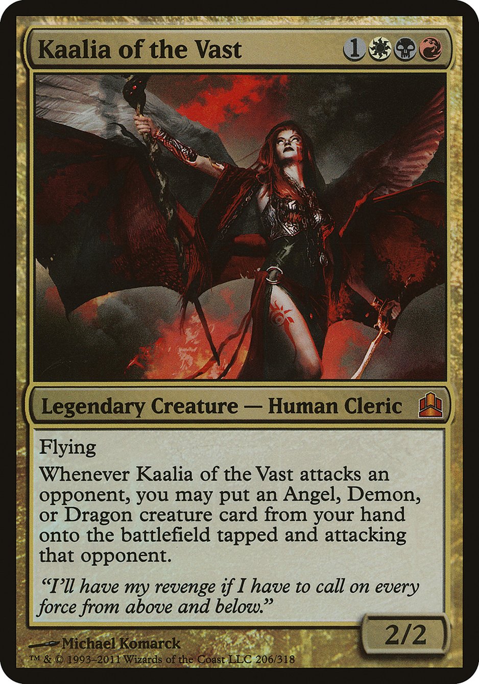 Kaalia of the Vast (Oversized) [Commander 2011 Oversized] | Total Play