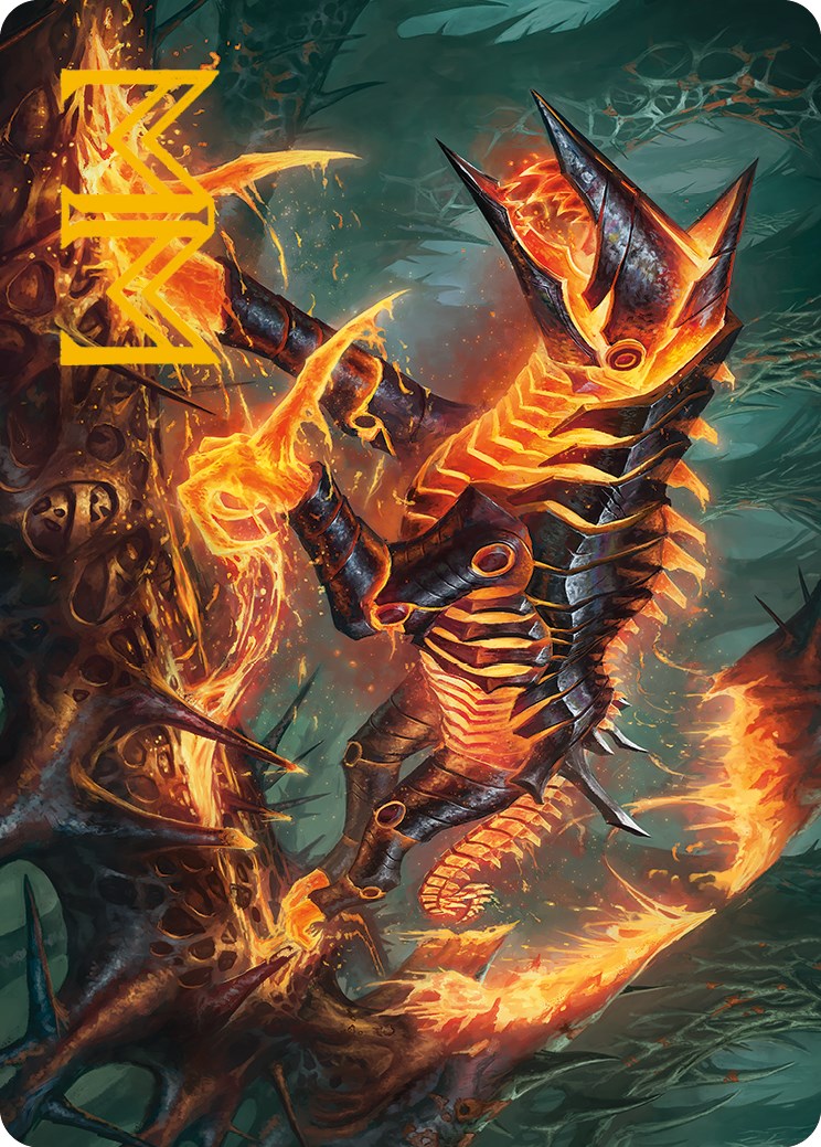 Kuldotha Cackler Art Card (Gold-Stamped Signature) [Phyrexia: All Will Be One Art Series] | Total Play