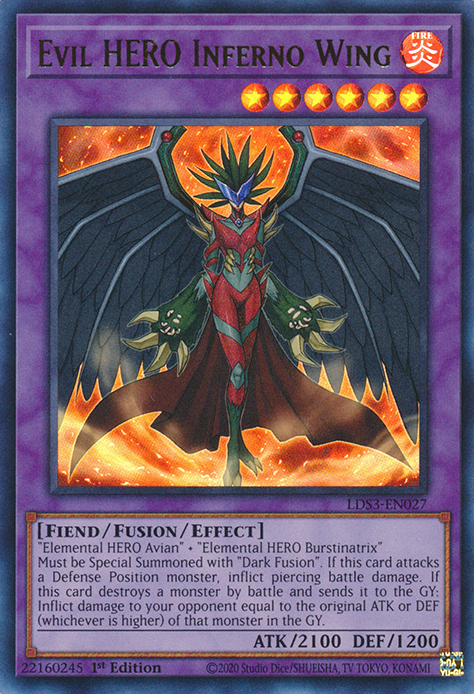 Evil HERO Inferno Wing [LDS3-EN027] Ultra Rare | Total Play