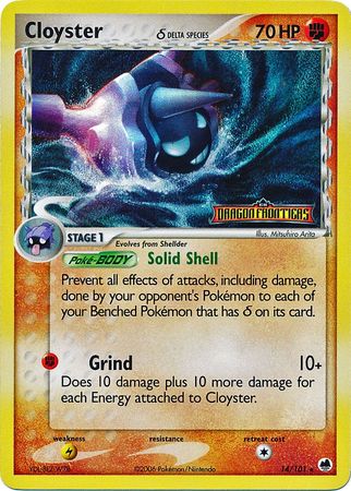 Cloyster (14/101) (Delta Species) (Stamped) [EX: Dragon Frontiers] | Total Play