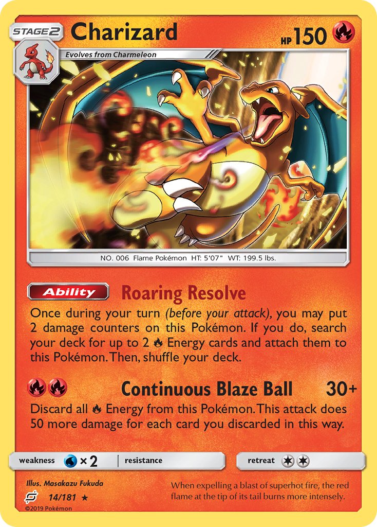 Charizard (14/181) (Theme Deck Exclusive) [Sun & Moon: Team Up] | Total Play