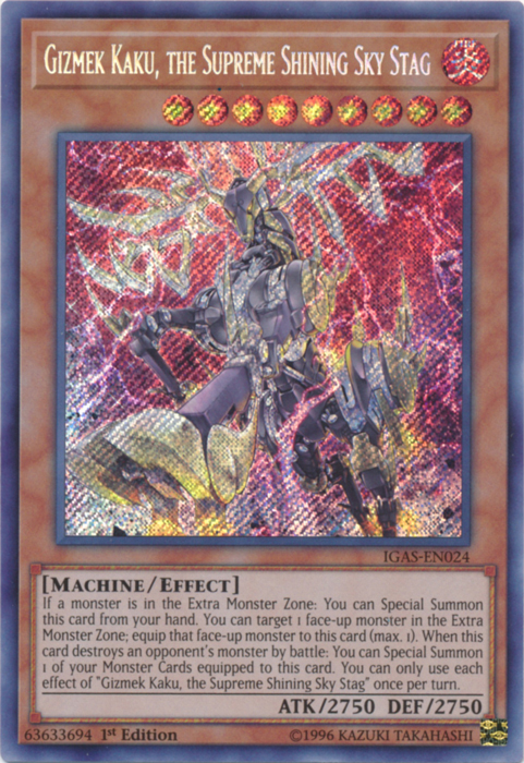 Gizmek Kaku, the Supreme Shining Sky Stag [IGAS-EN024] Secret Rare | Total Play