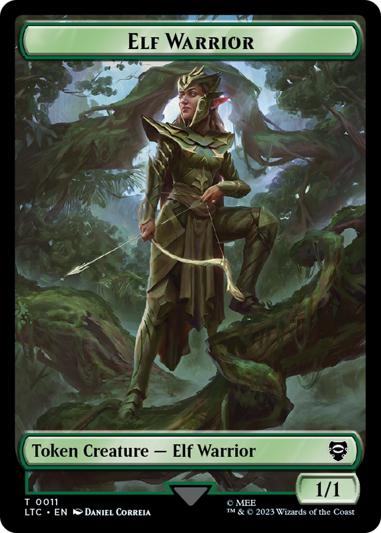 Elf Warrior // Bird Double Sided Token [The Lord of the Rings: Tales of Middle-Earth Commander Tokens] | Total Play