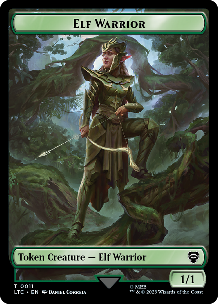 Elf Warrior // Insect Double Sided Token [The Lord of the Rings: Tales of Middle-Earth Commander Tokens] | Total Play