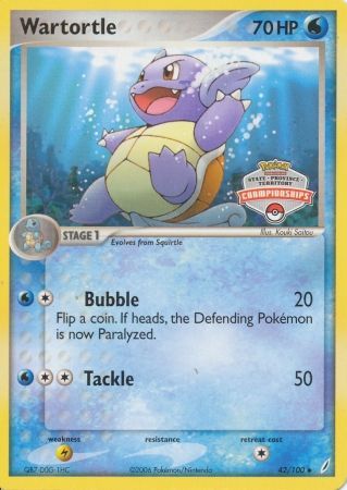 Wartortle (42/100) (States Championship Promo) [EX: Crystal Guardians] | Total Play