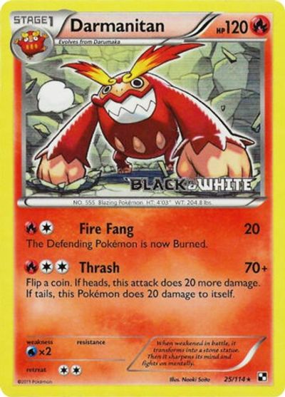 Darmanitan (25/114) (Prerelease Promo) [Black & White: Black Star Promos] | Total Play