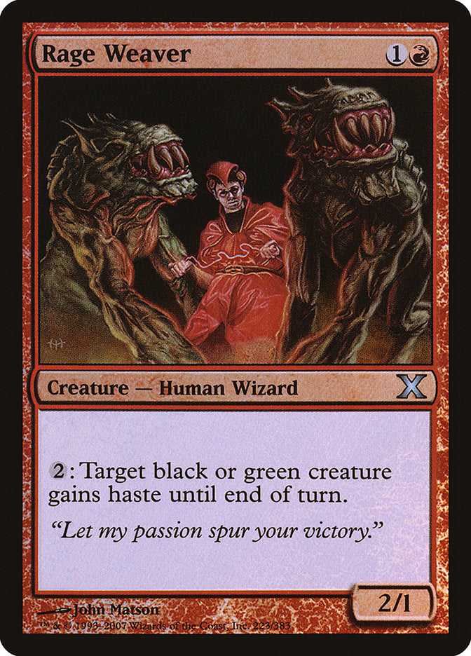 Rage Weaver (Premium Foil) [Tenth Edition] | Total Play