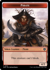 Pirate // Human Soldier Double-Sided Token [Wilds of Eldraine Commander Tokens] | Total Play