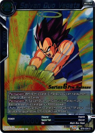 Saiyan Duo Vegeta (BT6-034_PR) [Destroyer Kings Prerelease Promos] | Total Play