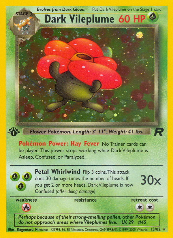 Dark Vileplume (13/82) [Team Rocket 1st Edition] | Total Play