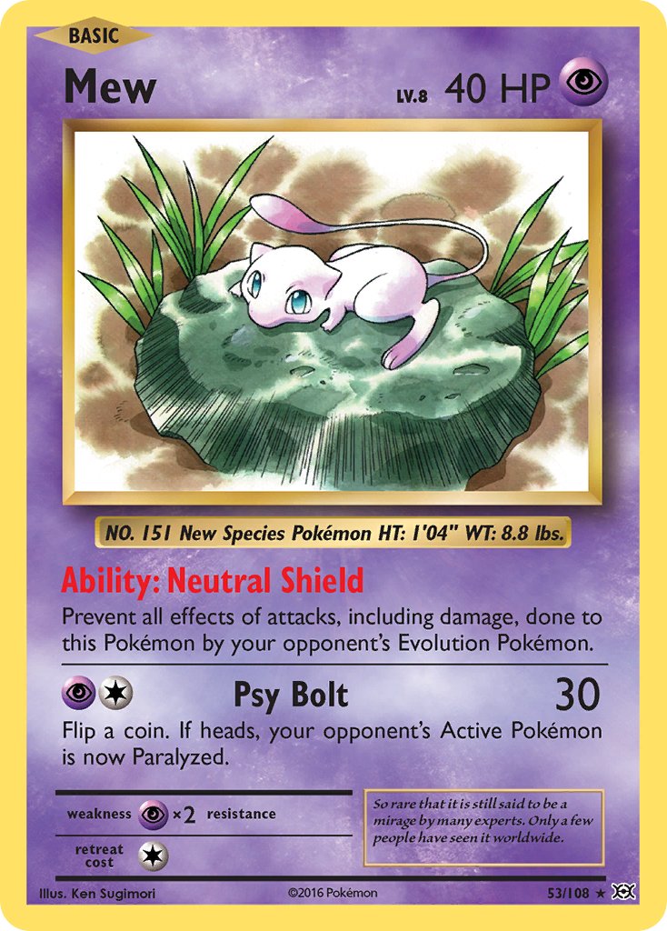 Mew (53/108) (Theme Deck Exclusive) [XY: Evolutions] | Total Play