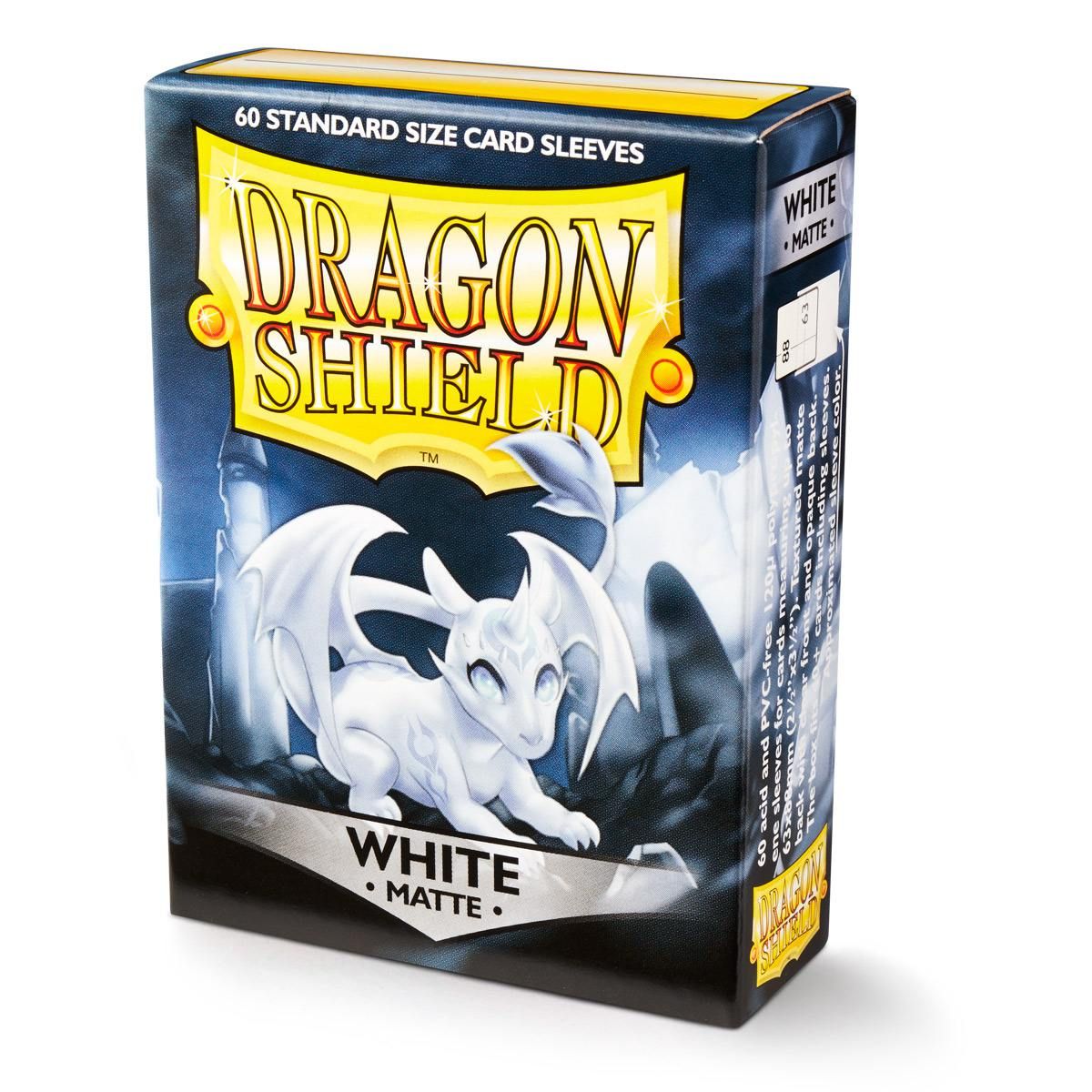 Dragon Shield: Standard 60ct Sleeves - White (Matte) | Total Play