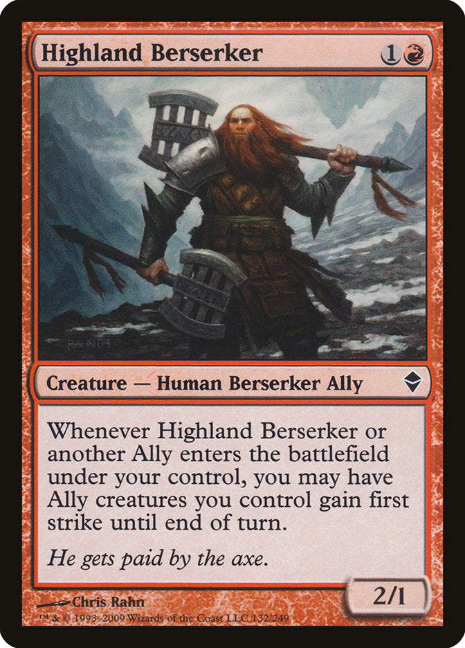 Highland Berserker [Zendikar] | Total Play