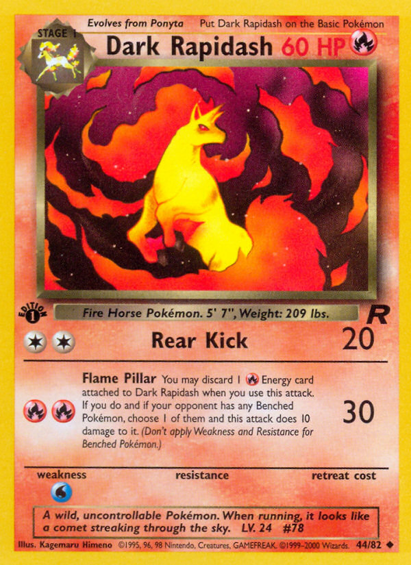 Dark Rapidash (44/82) [Team Rocket 1st Edition] | Total Play