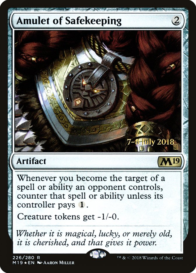 Amulet of Safekeeping [Core Set 2019 Prerelease Promos] | Total Play