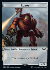 Astartes Warrior // Robot Double-Sided Token (Surge Foil) [Warhammer 40,000 Tokens] | Total Play