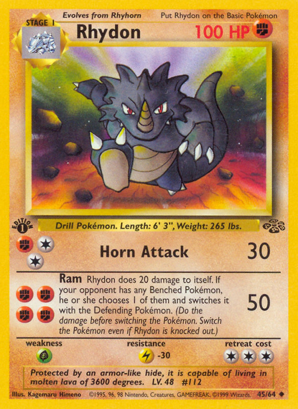 Rhydon (45/64) [Jungle 1st Edition] | Total Play
