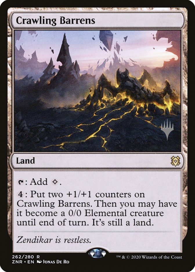 Crawling Barrens (Promo Pack) [Zendikar Rising Promos] | Total Play