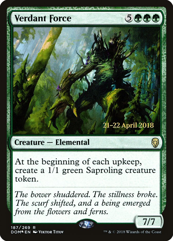 Verdant Force [Dominaria Prerelease Promos] | Total Play