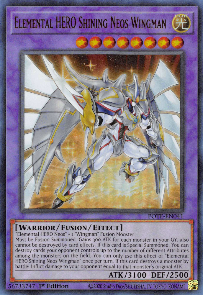 Elemental HERO Shining Neos Wingman [POTE-EN041] Ultra Rare | Total Play