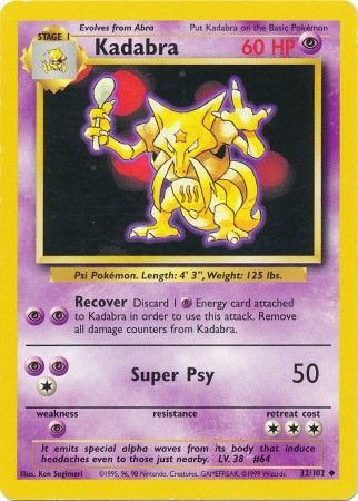 Kadabra (32/102) [Base Set Unlimited] | Total Play