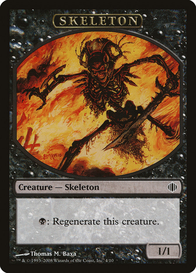 Skeleton Token [Shards of Alara Tokens] | Total Play