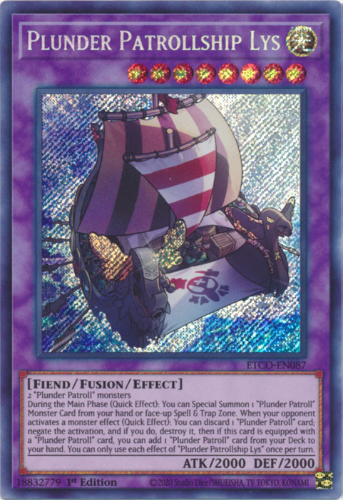 Plunder Patrollship Lys [ETCO-EN087] Secret Rare | Total Play