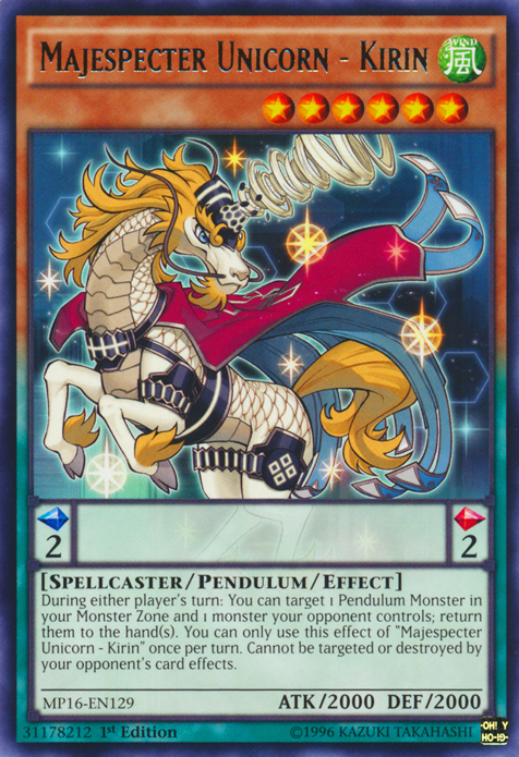 Majespecter Unicorn - Kirin [MP16-EN129] Rare | Total Play