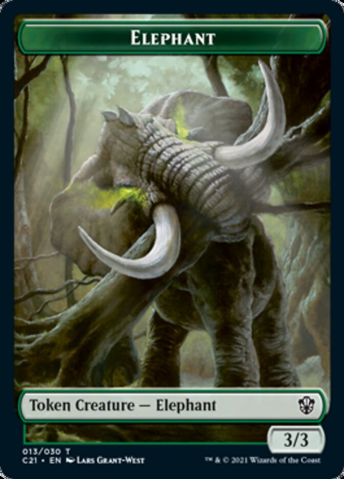 Frog Lizard // Elephant Double-Sided Token [Commander 2021 Tokens] | Total Play