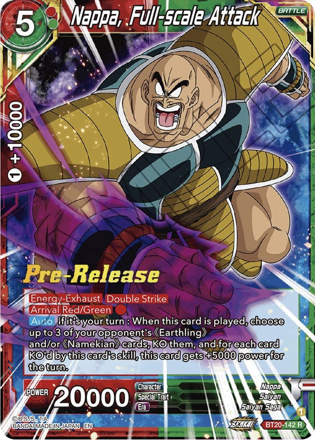 Nappa, Full-scale Attack (BT20-142) [Power Absorbed Prerelease Promos] | Total Play