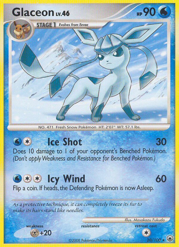 Glaceon (20/100) (Theme Deck Exclusive) [Diamond & Pearl: Majestic Dawn] | Total Play